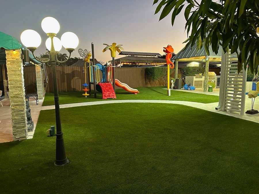 Artificial grass for playground