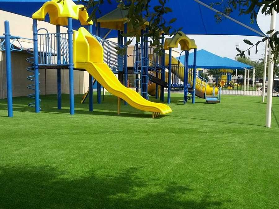 Artificial turf playground