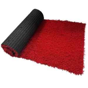 Red 18mm Artificial Grass Carpet Dubai – Decorative Synthetic Turf